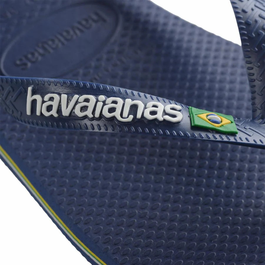 Women's Brasil Logo Flip Flop Navy Blue