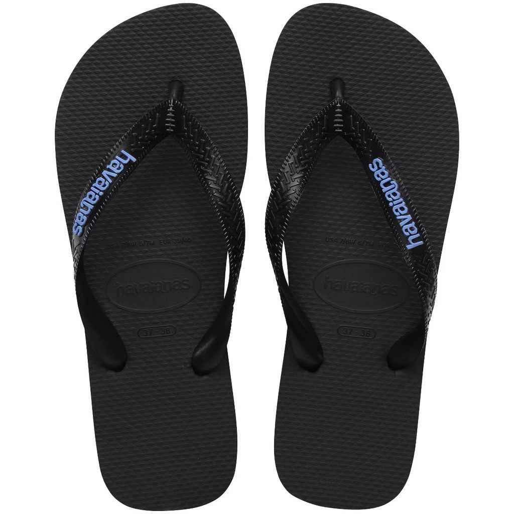 Havaianas Women's Black/Blue Top LP Flip Flop