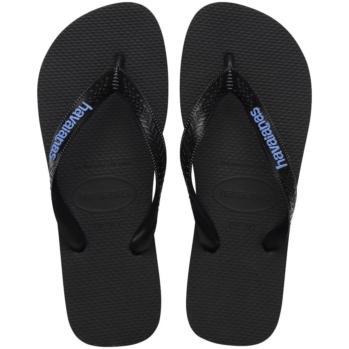 Havaianas Women's Black/Blue Top LP Flip Flop