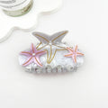 Iridescent Pearl Starfish Hair Claw Clip – Ocean Fantasy: Purple / Small