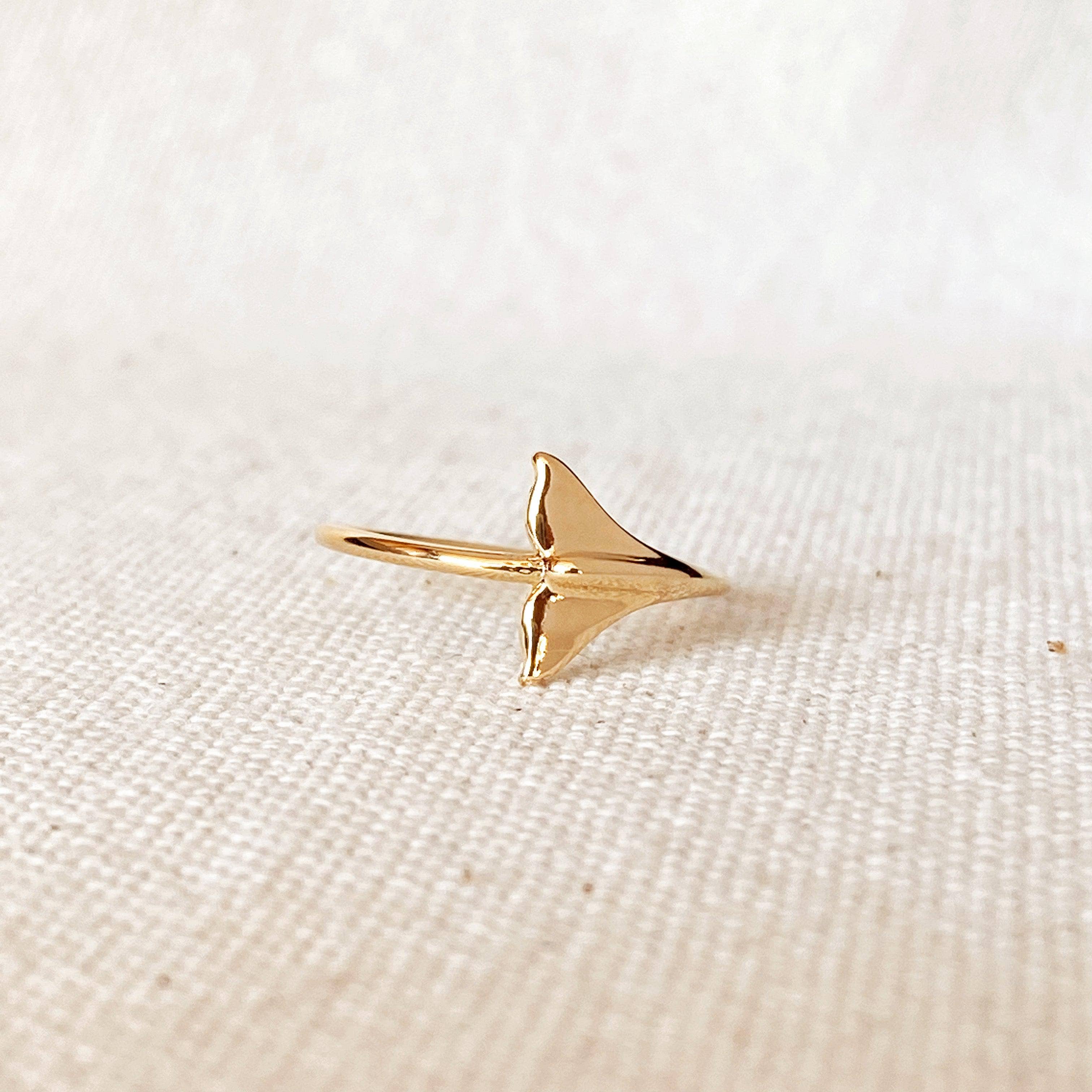 18k Gold Filled Mermaid Tail Ring: 7.5