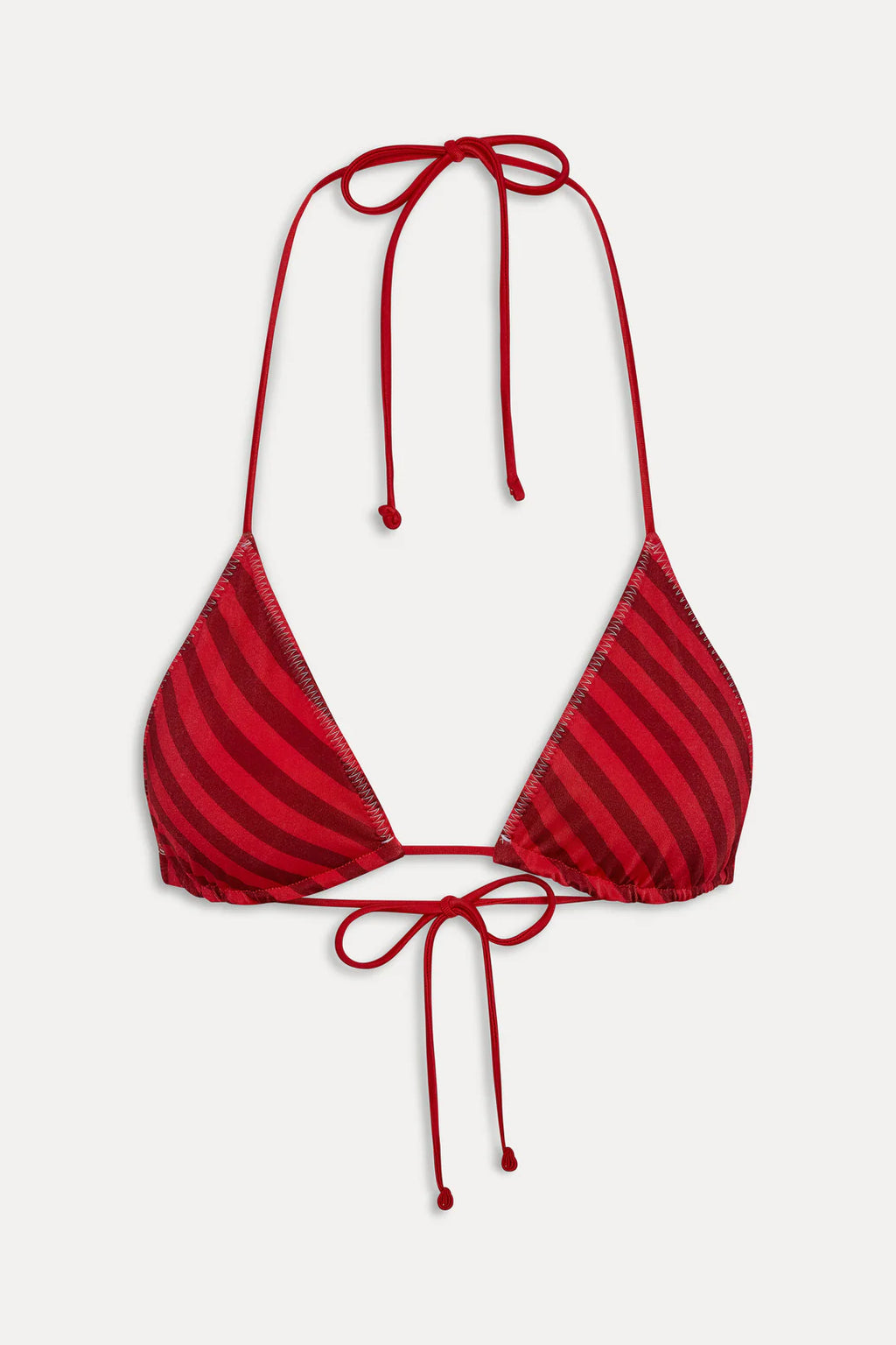 Frankies bikinis x JENNIE RED Spring Stripe Nick Satin Bikini Top