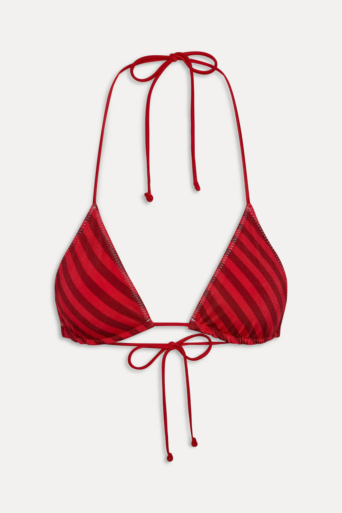 Frankies bikinis x JENNIE RED Spring Stripe Nick Satin Bikini Top