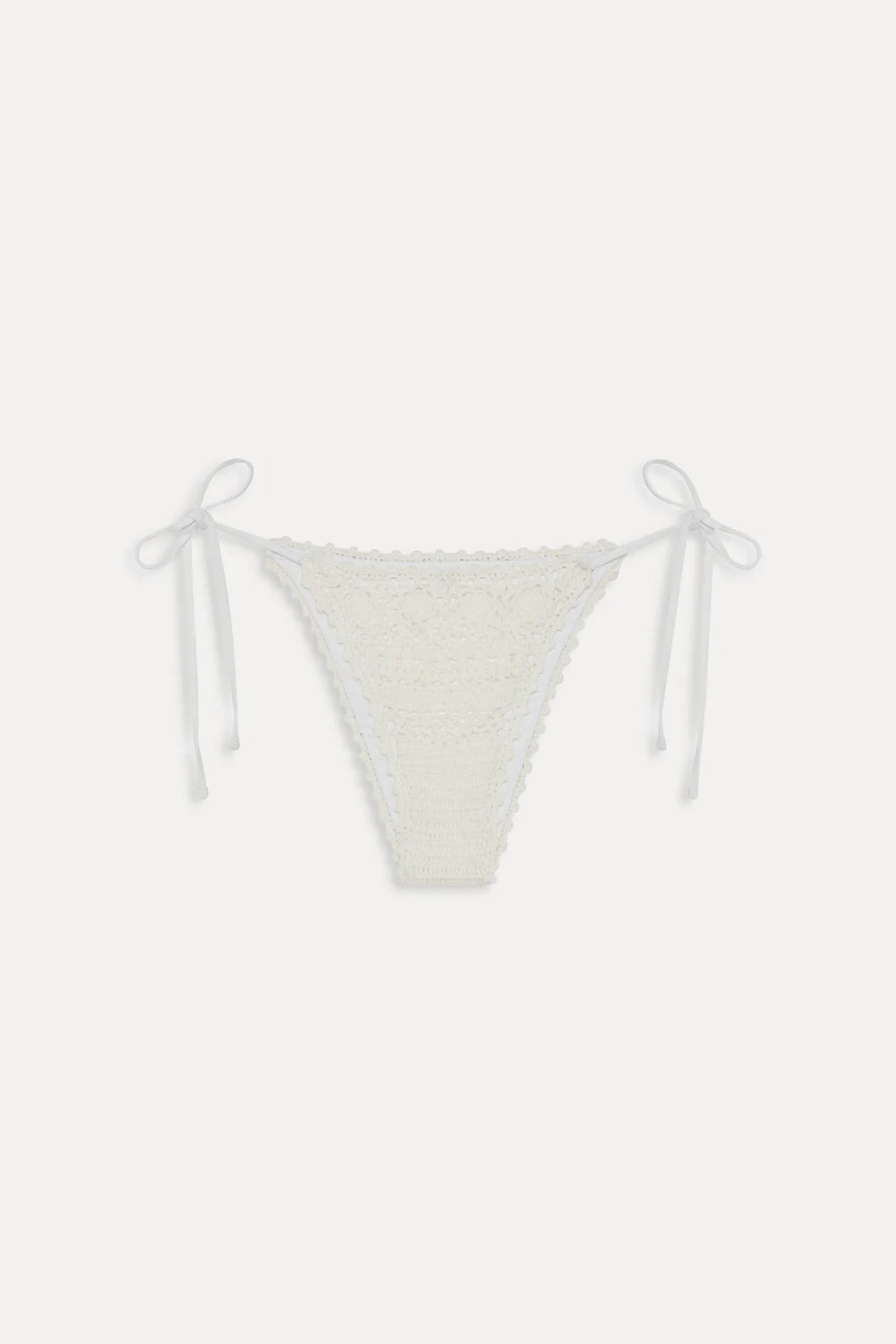 Frankies Bikinis Mackenzie Crochet Bottom Ivory Crochet
