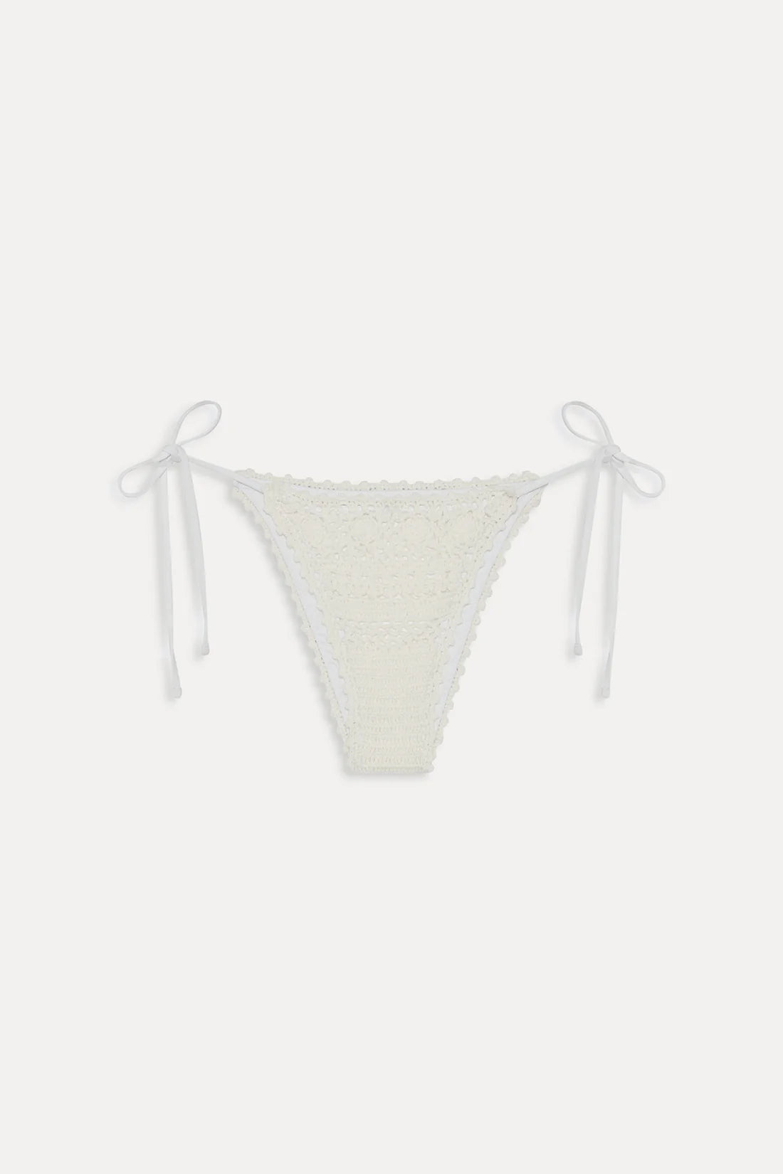 Frankies Bikinis Mackenzie Crochet Bottom Ivory Crochet