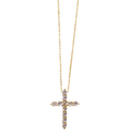 CZ Cross Charm Necklace