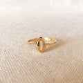 18k Gold Filled Cowrie Shell Ring: 6.5