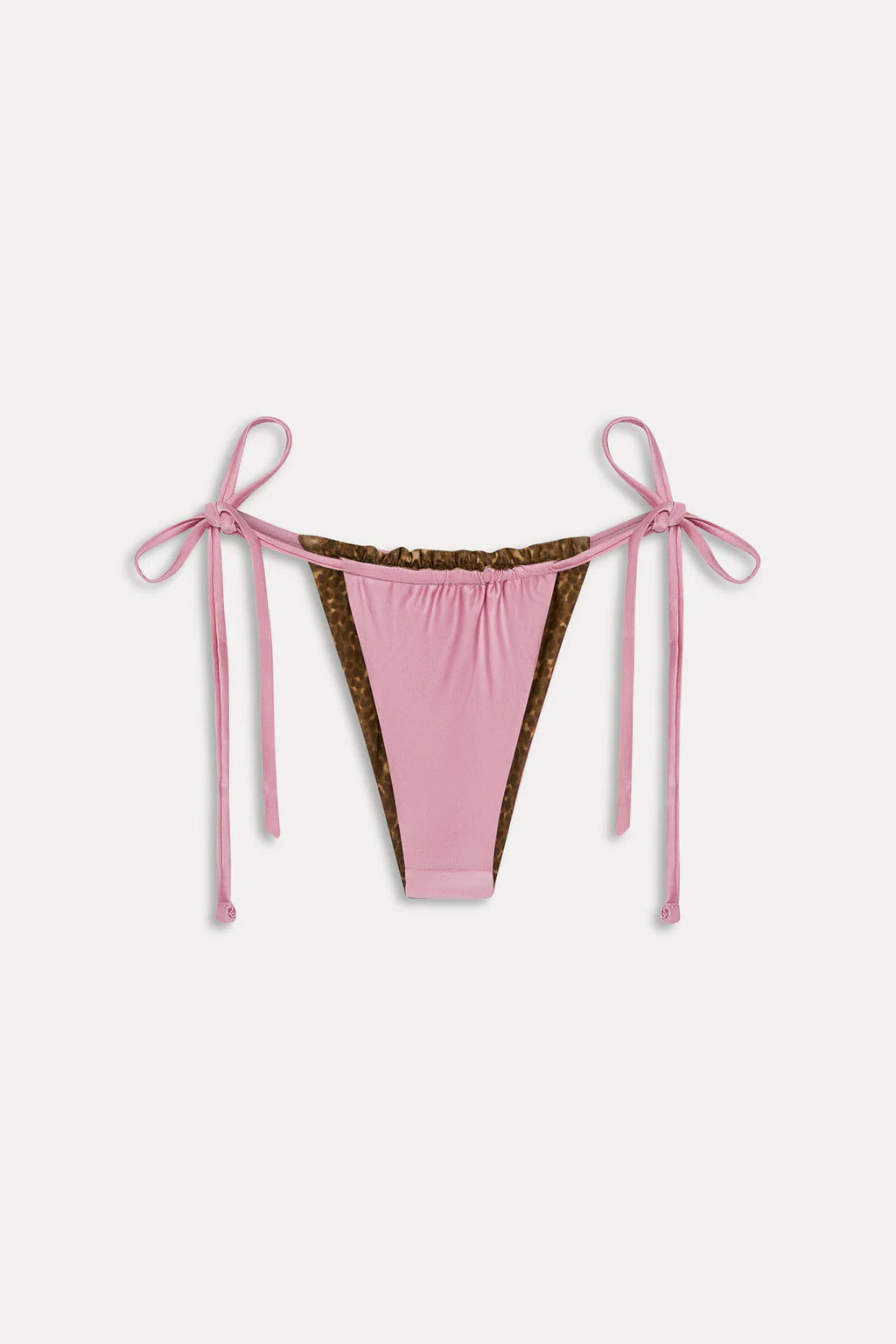 Frankies Bikinis reversible Tia Satin Bottom Vintage Cheetah