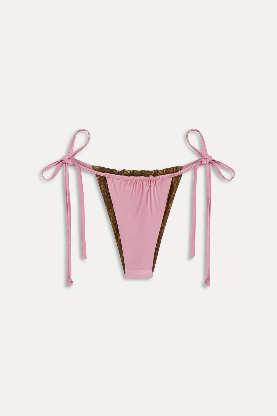 Frankies Bikinis reversible Tia Satin Bottom Vintage Cheetah