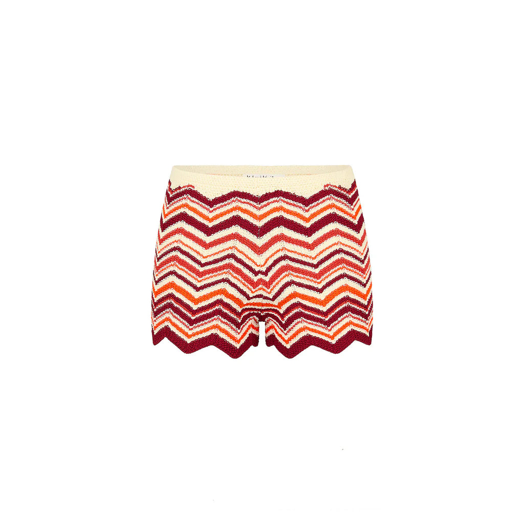 Kulani Kinis Chevron Knit Micro Short - Toffee Twist