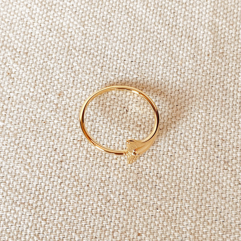 18k Gold Filled Mermaid Tail Ring: 6.5