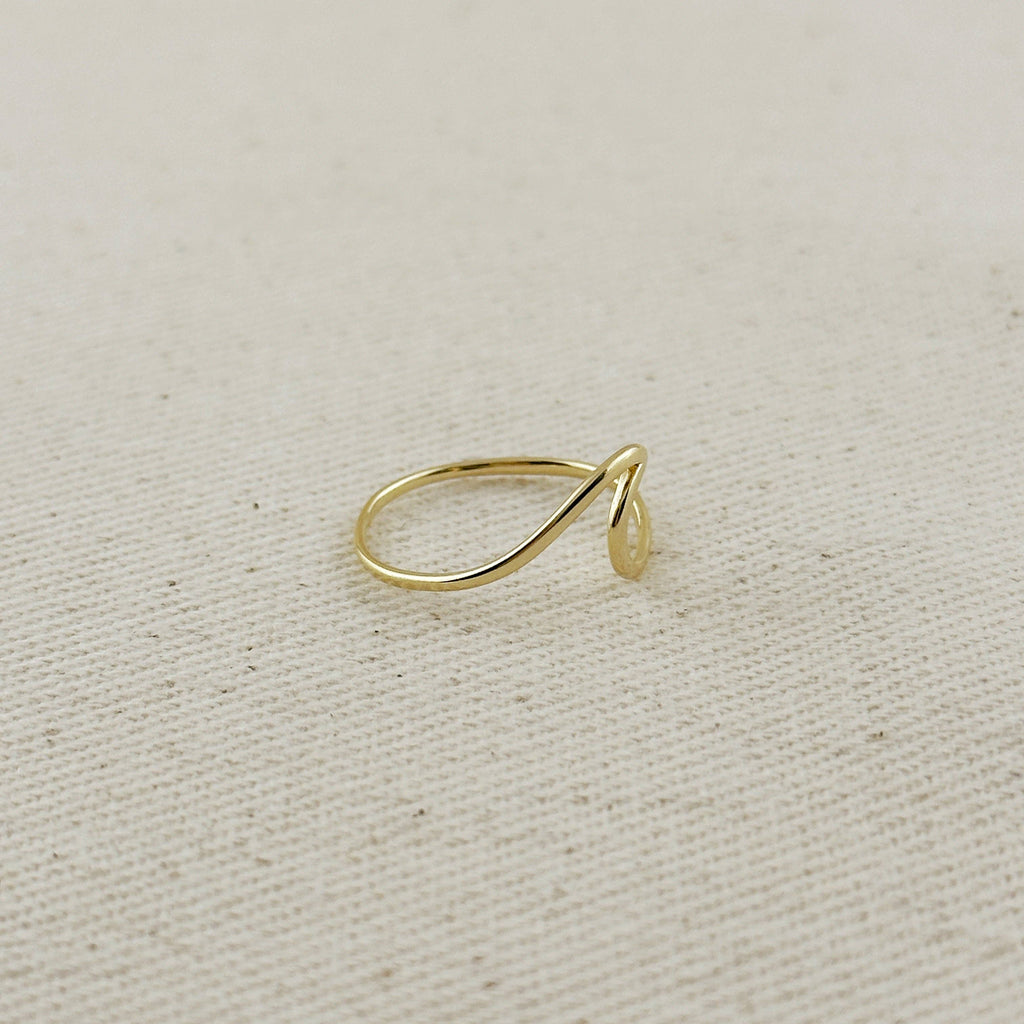 18k Gold Filled Wave Ring: 7.5
