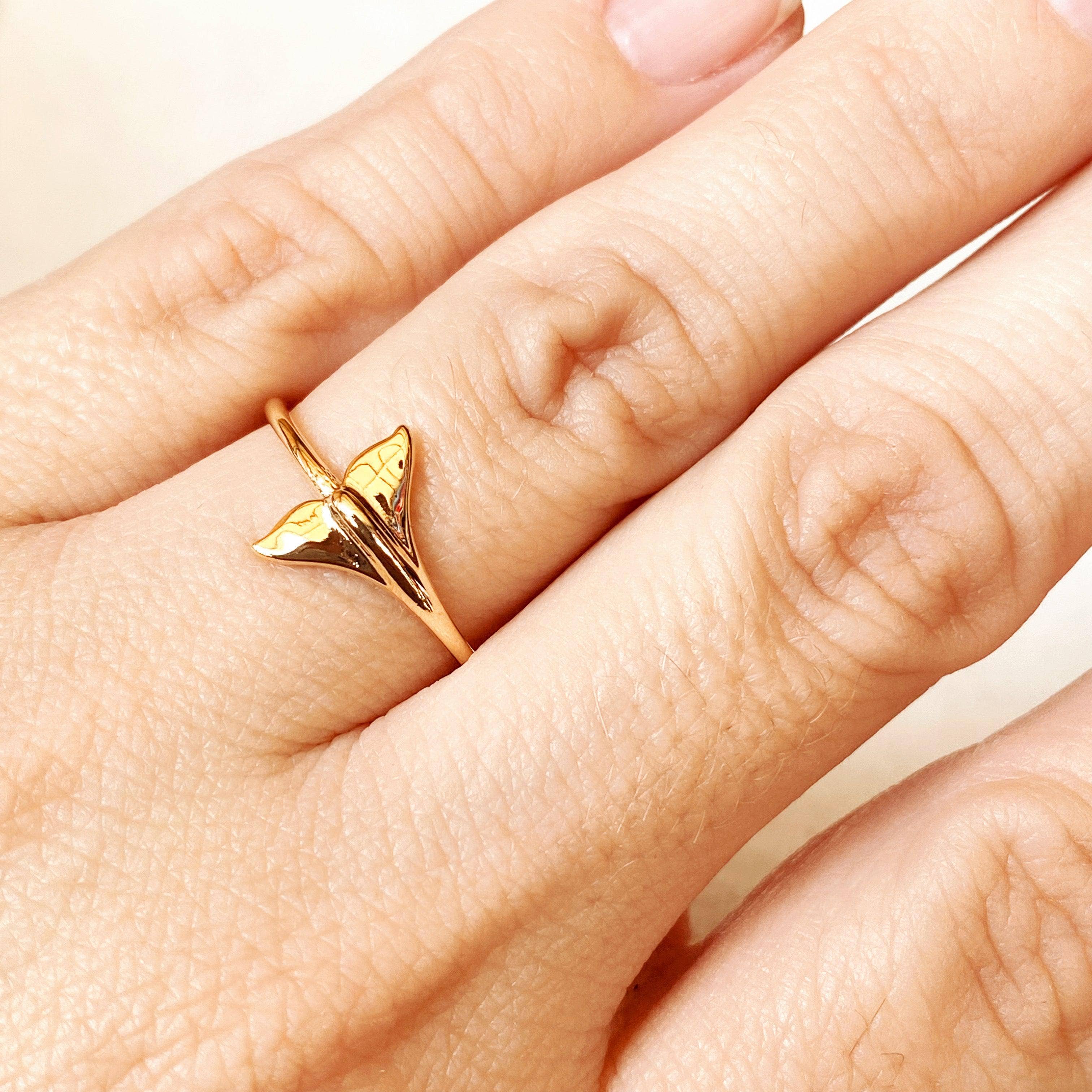 18k Gold Filled Mermaid Tail Ring: 7.5