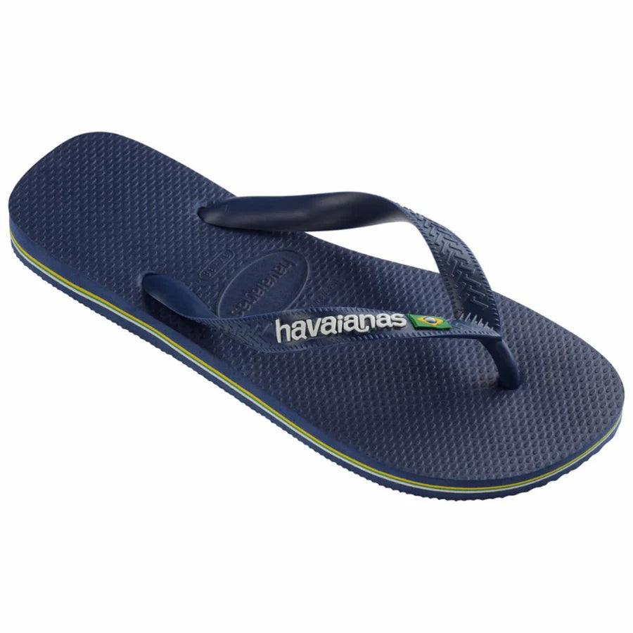 Women's Brasil Logo Flip Flop Navy Blue