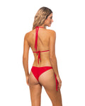 Guria Red Multi-Strings Tie Side