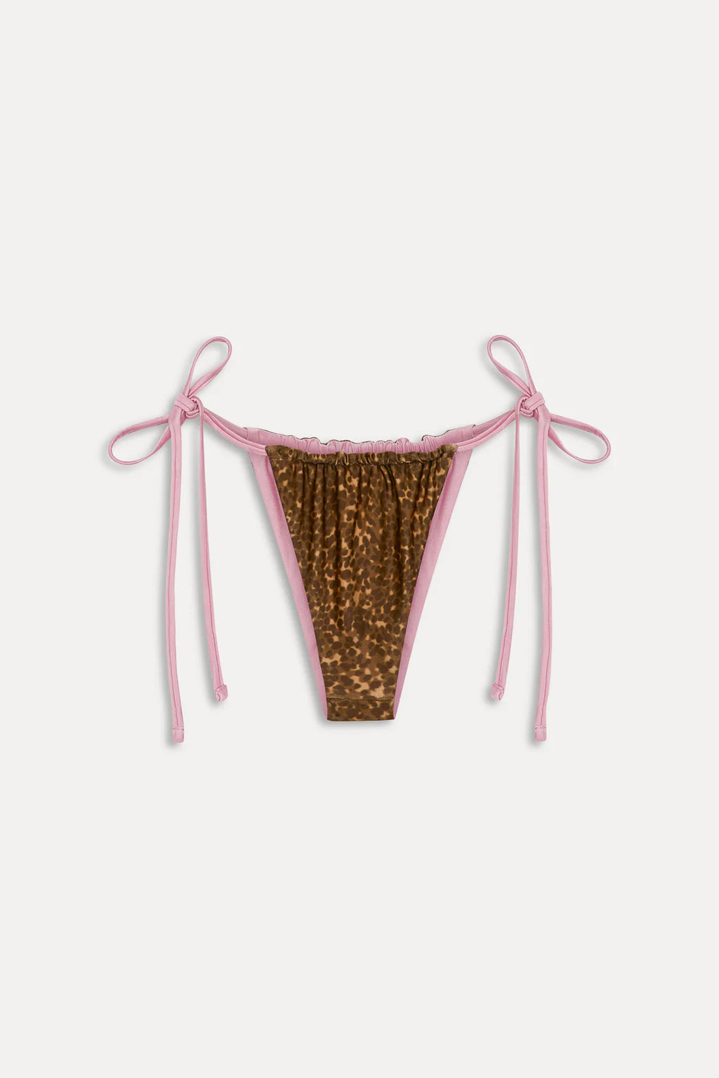 Frankies Bikinis reversible Tia Satin Bottom Vintage Cheetah