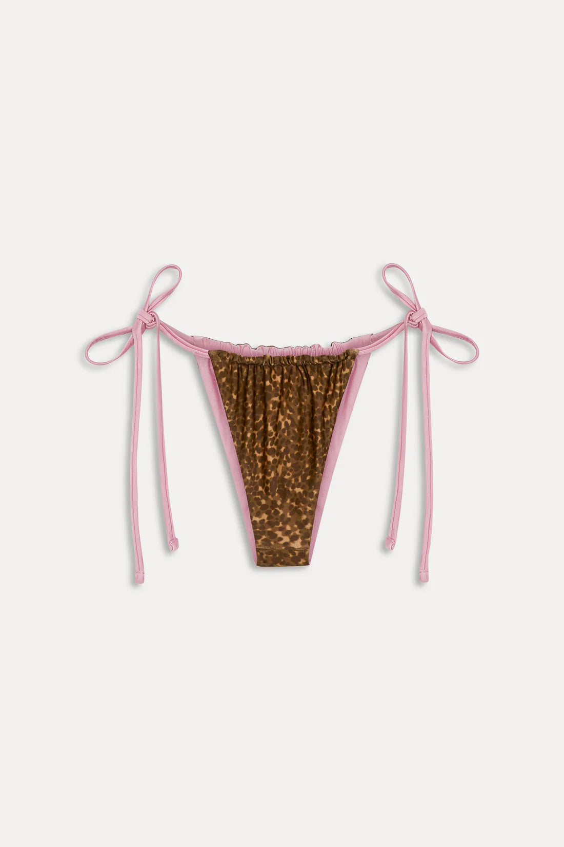 Frankies Bikinis reversible Tia Satin Bottom Vintage Cheetah