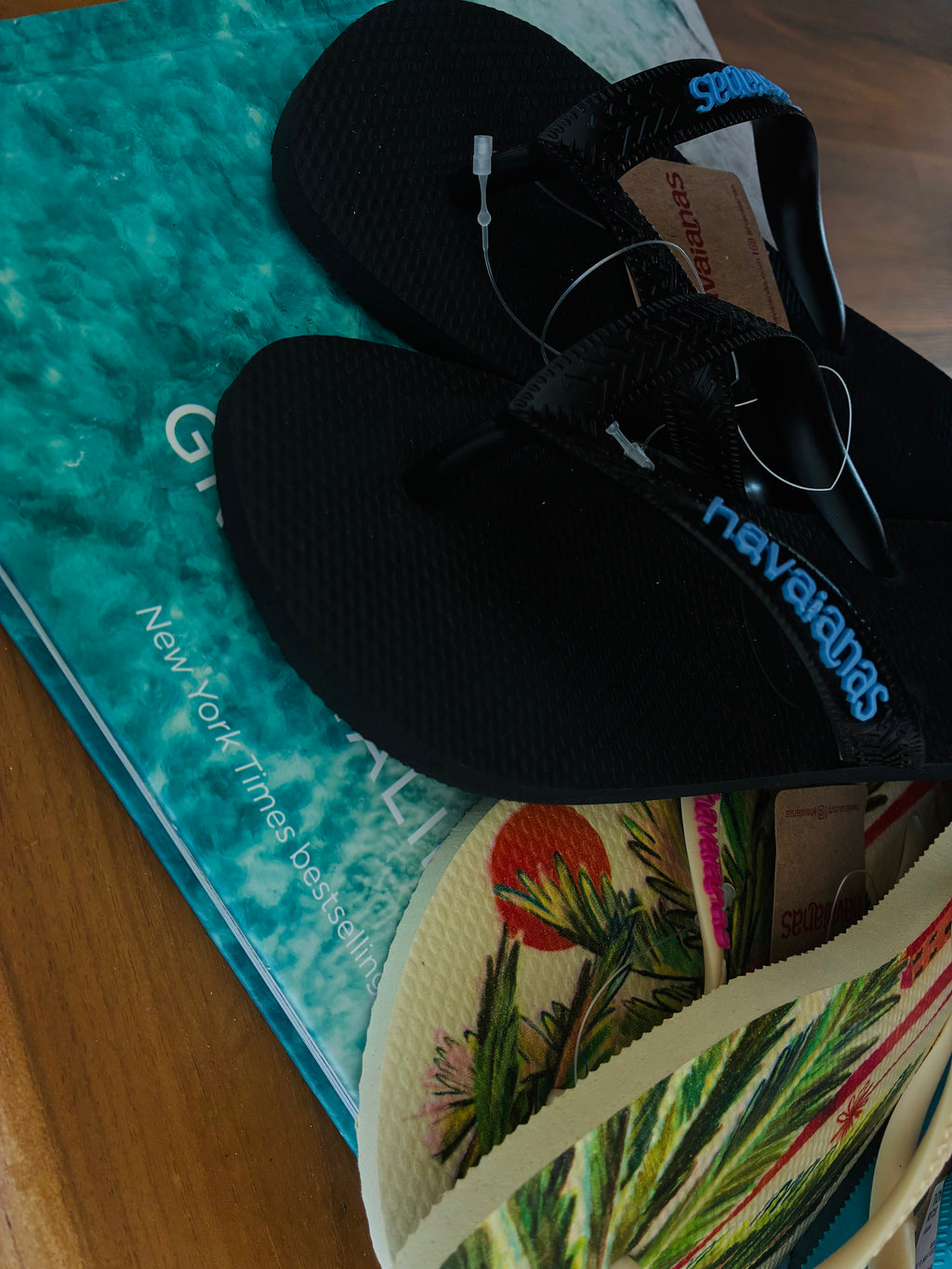 Havaianas Women's Black/Blue Top LP Flip Flop