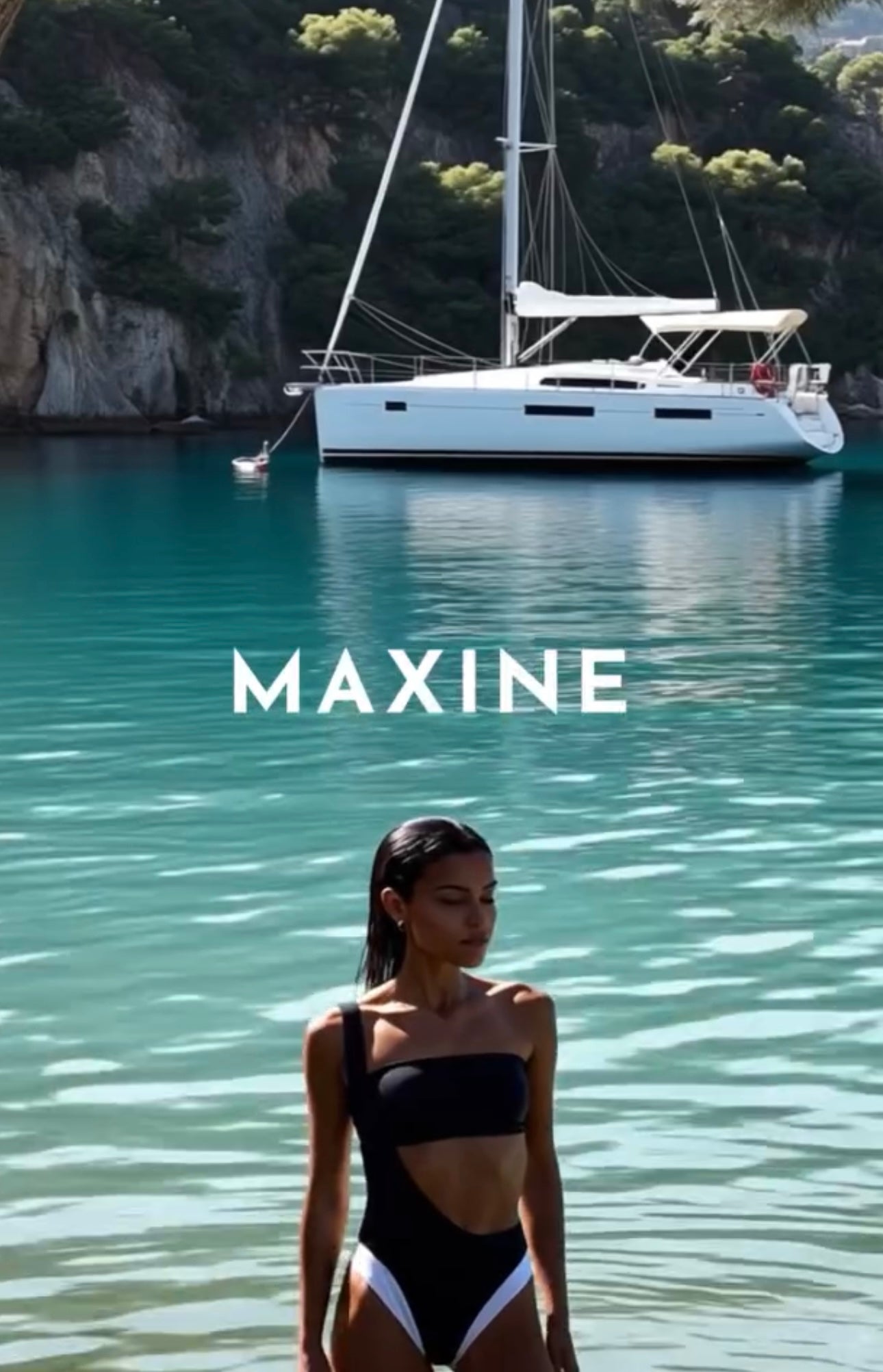 Maxine Gia Black/White Signature One Piece