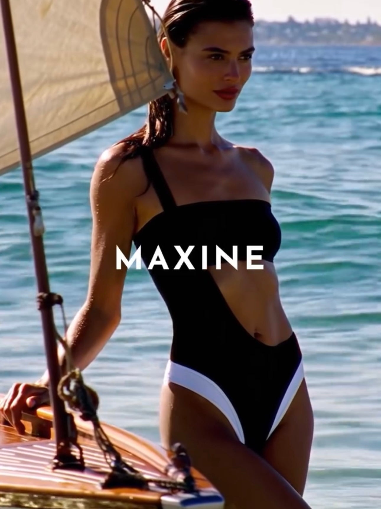 Maxine Gia Black/White Signature One Piece