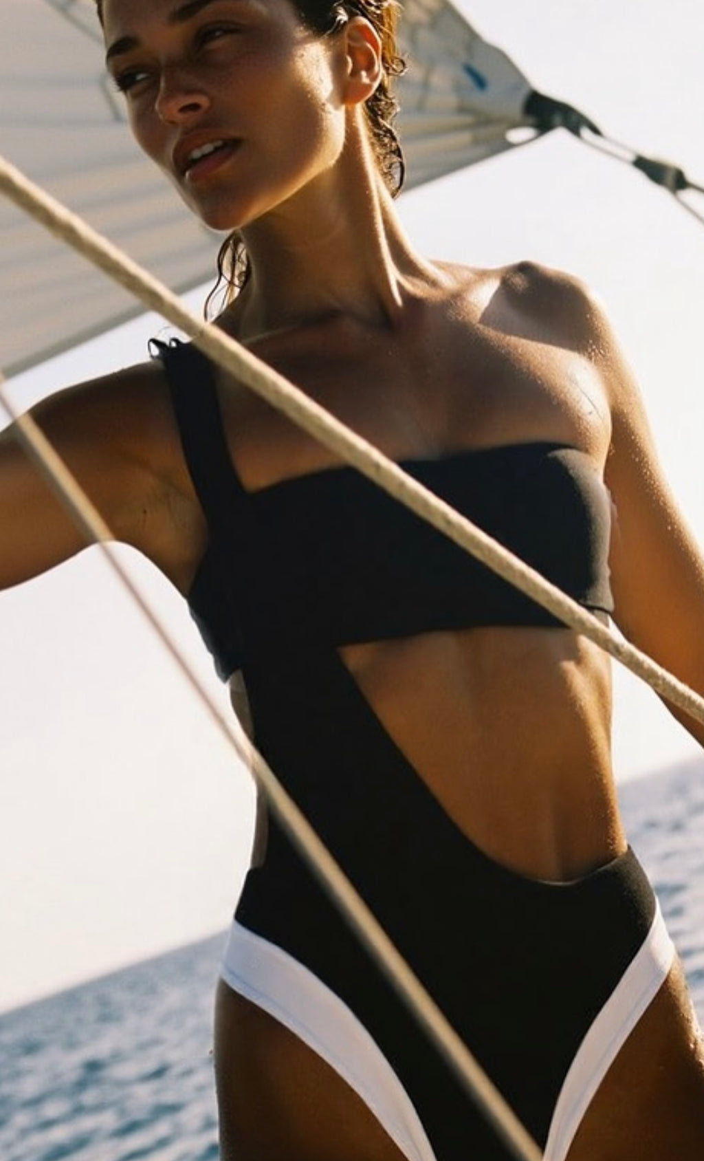 Maxine Gia Black/White Signature One Piece
