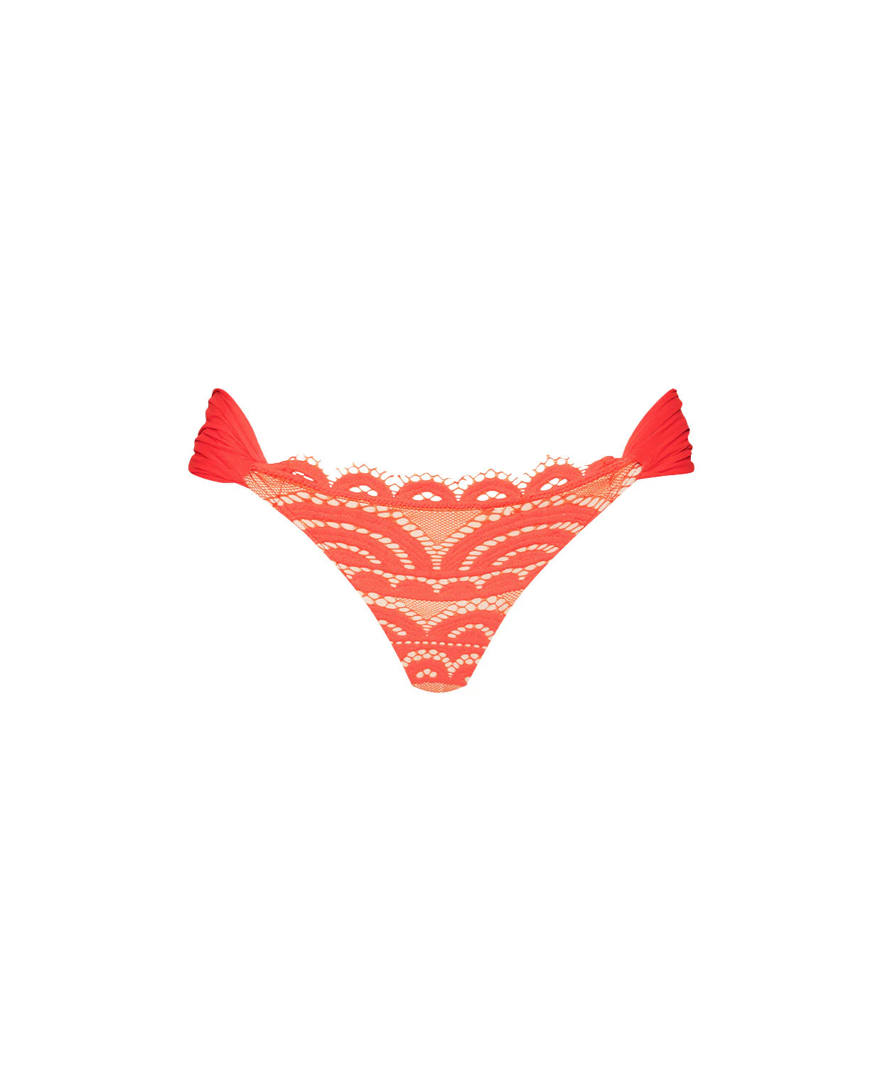 PQ Swim Passion Orange LACE FANNED BOTTOM TEENY