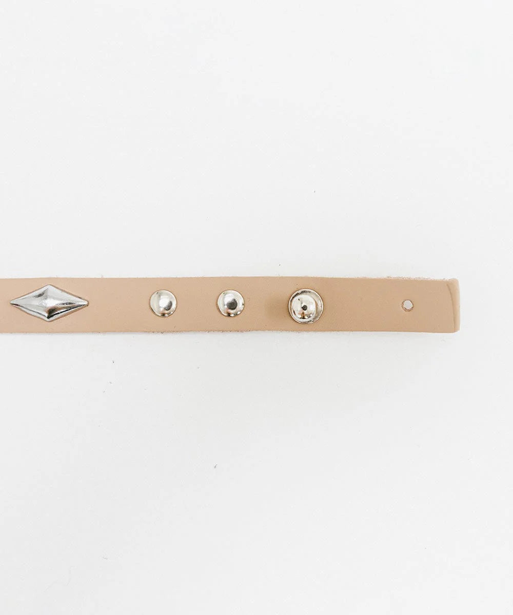 Gigi Pip Studded Leather Band Tan