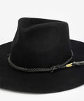 Gigi Pip LASSO BRAIDED LEATHER HAT BAND Black