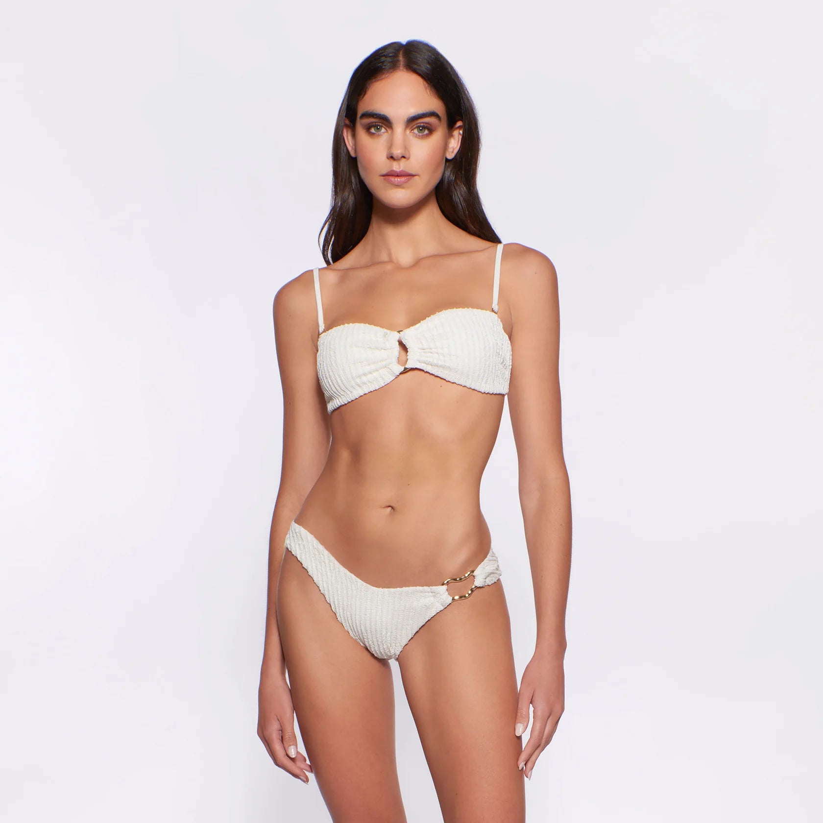 Peixoto TALIA BIKINI TOP - Ivory Weave