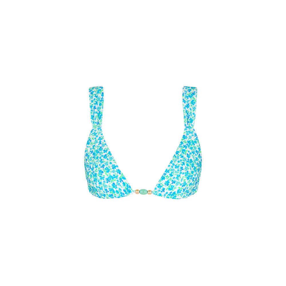 Kulani Kinis Slide Bralette Bikini Top - Ocean Aura