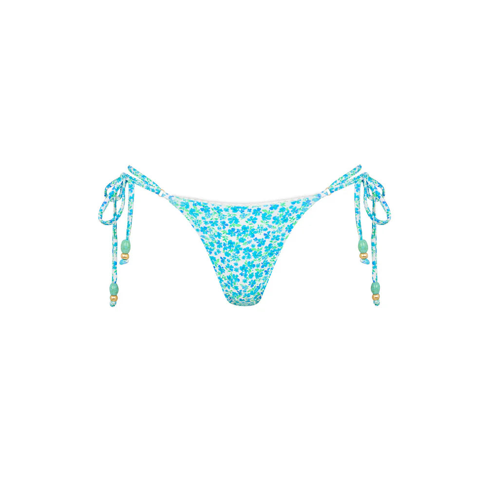 Kulani Kinis Decorative Thong Tie Side Bikini Bottom - Ocean Aura