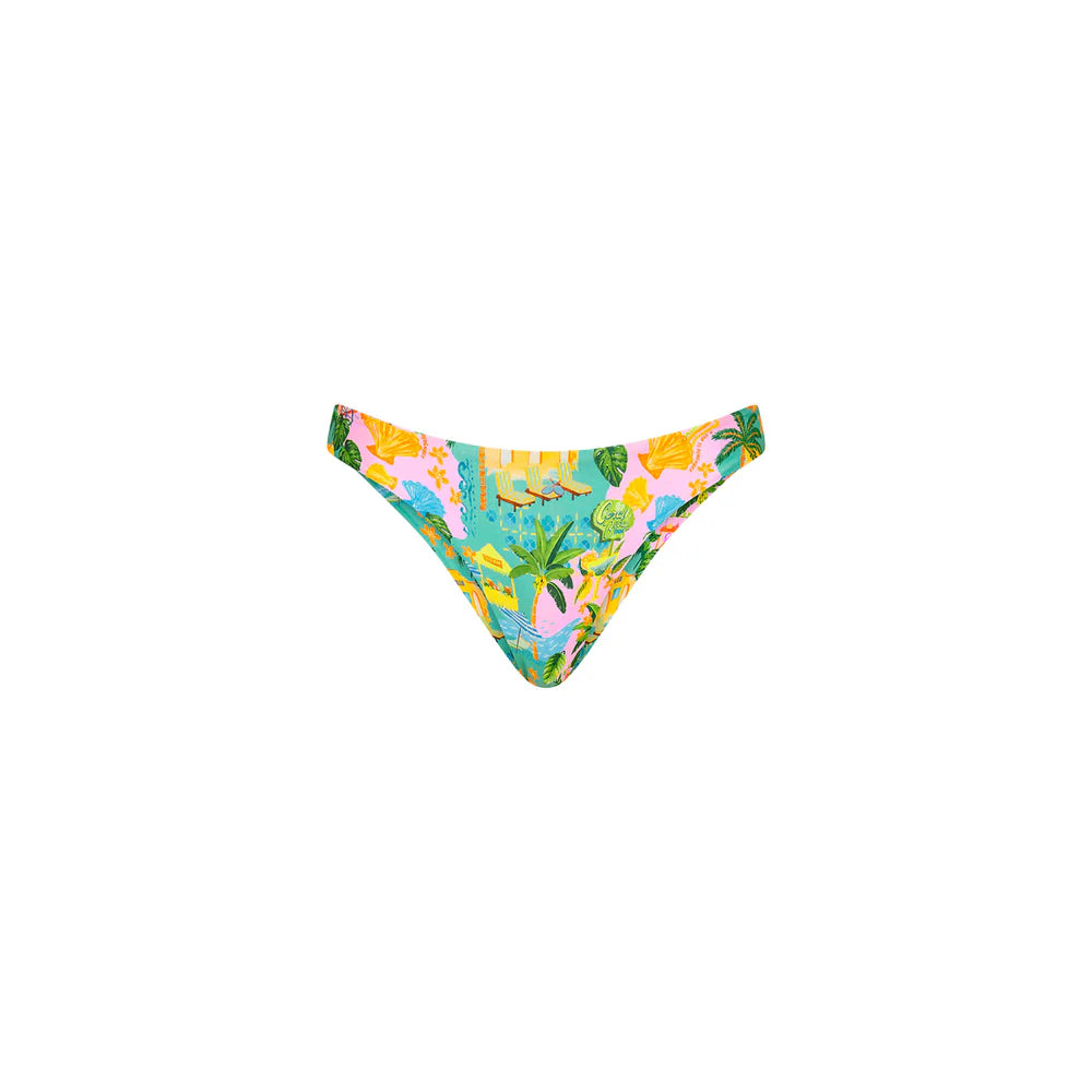 Kulani Kinis Minimal Full Coverage Bikini Bottom - Sunlit Spritz