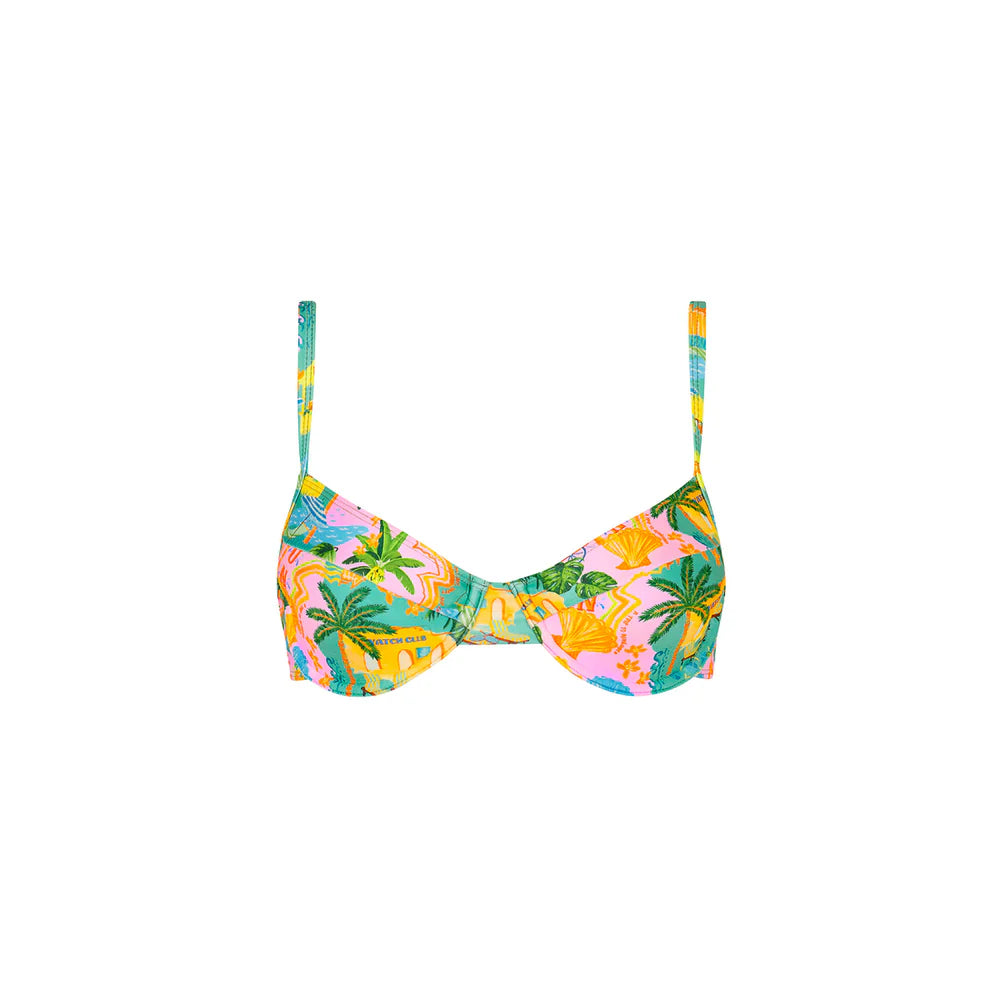 Kulani Kinis Ditzy Underwire Bra Bikini Top - Sunlit Spritz
