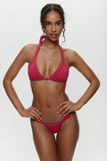 Frankies Bikinis Beckett Ribbed Bottom - Vino