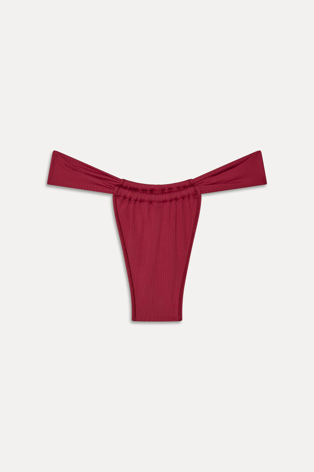 Frankies Bikinis Beckett Ribbed Bottom - Vino