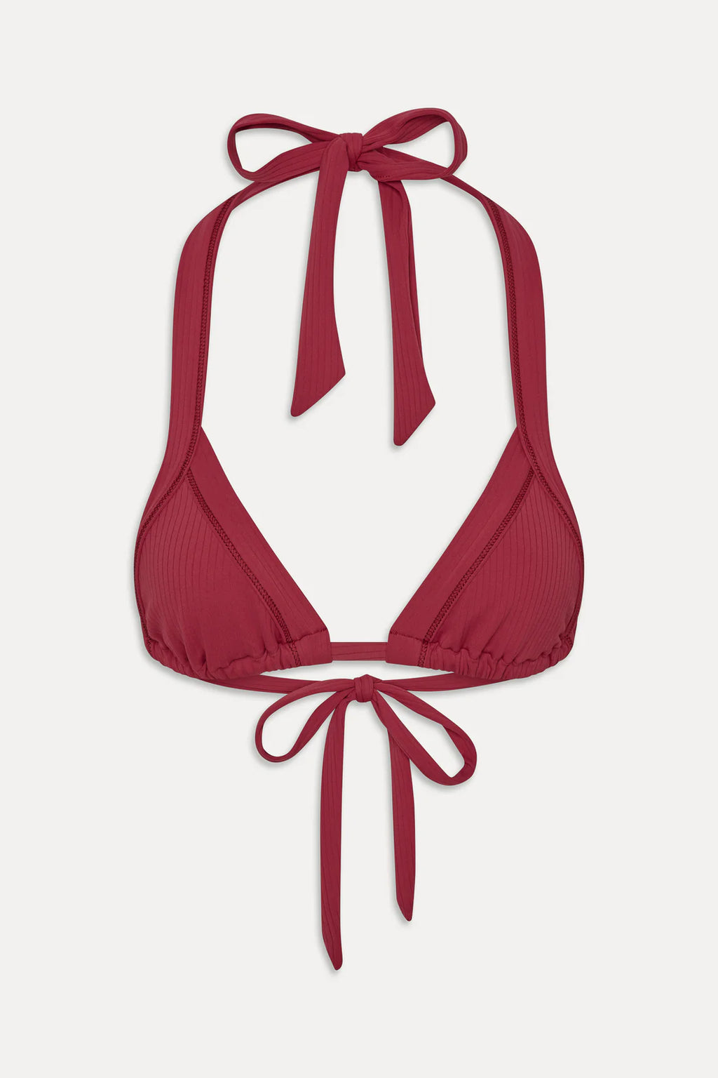Frankies Bikinis Taite Ribbed Top - Vino