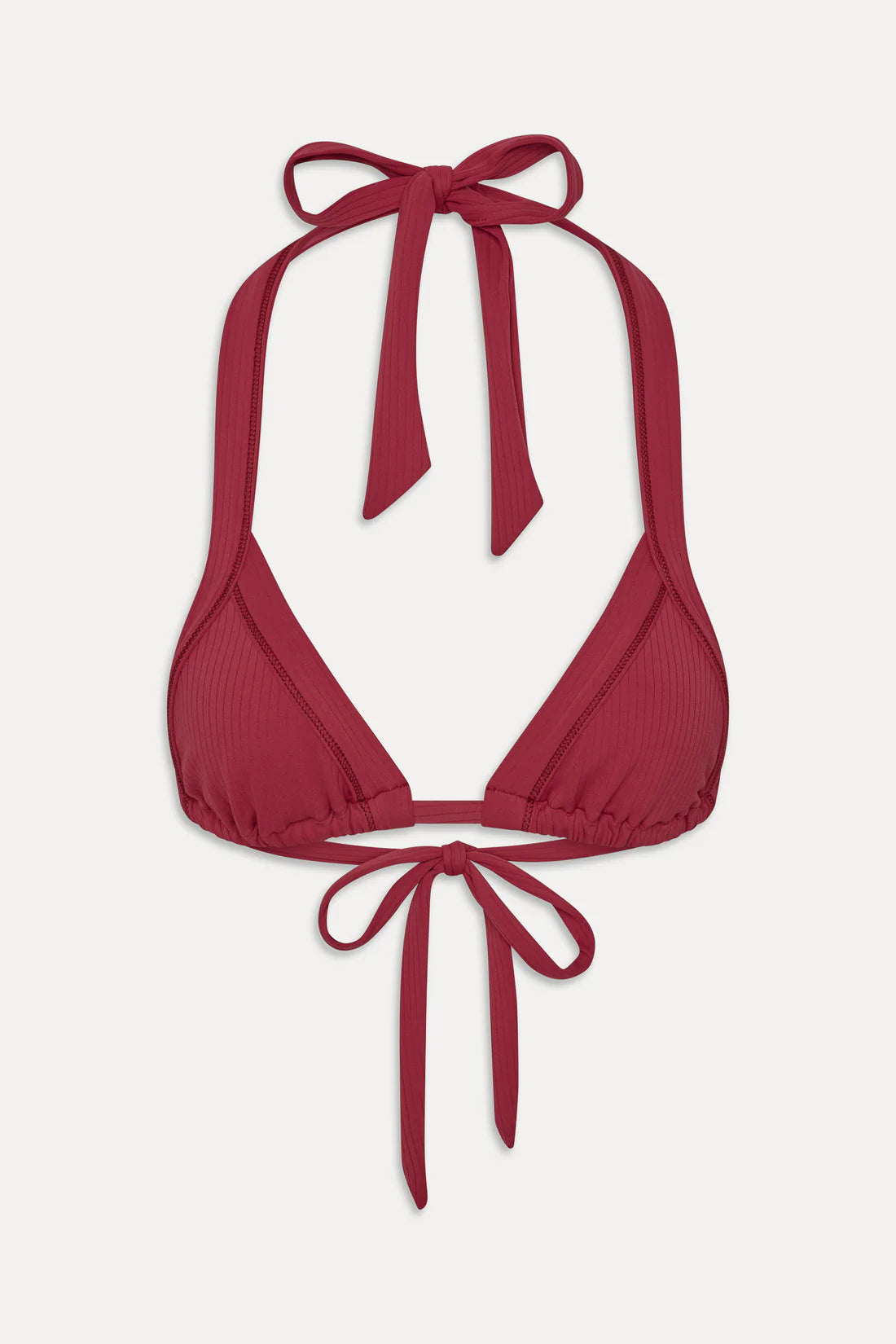 Frankies Bikinis Taite Ribbed Top - Vino