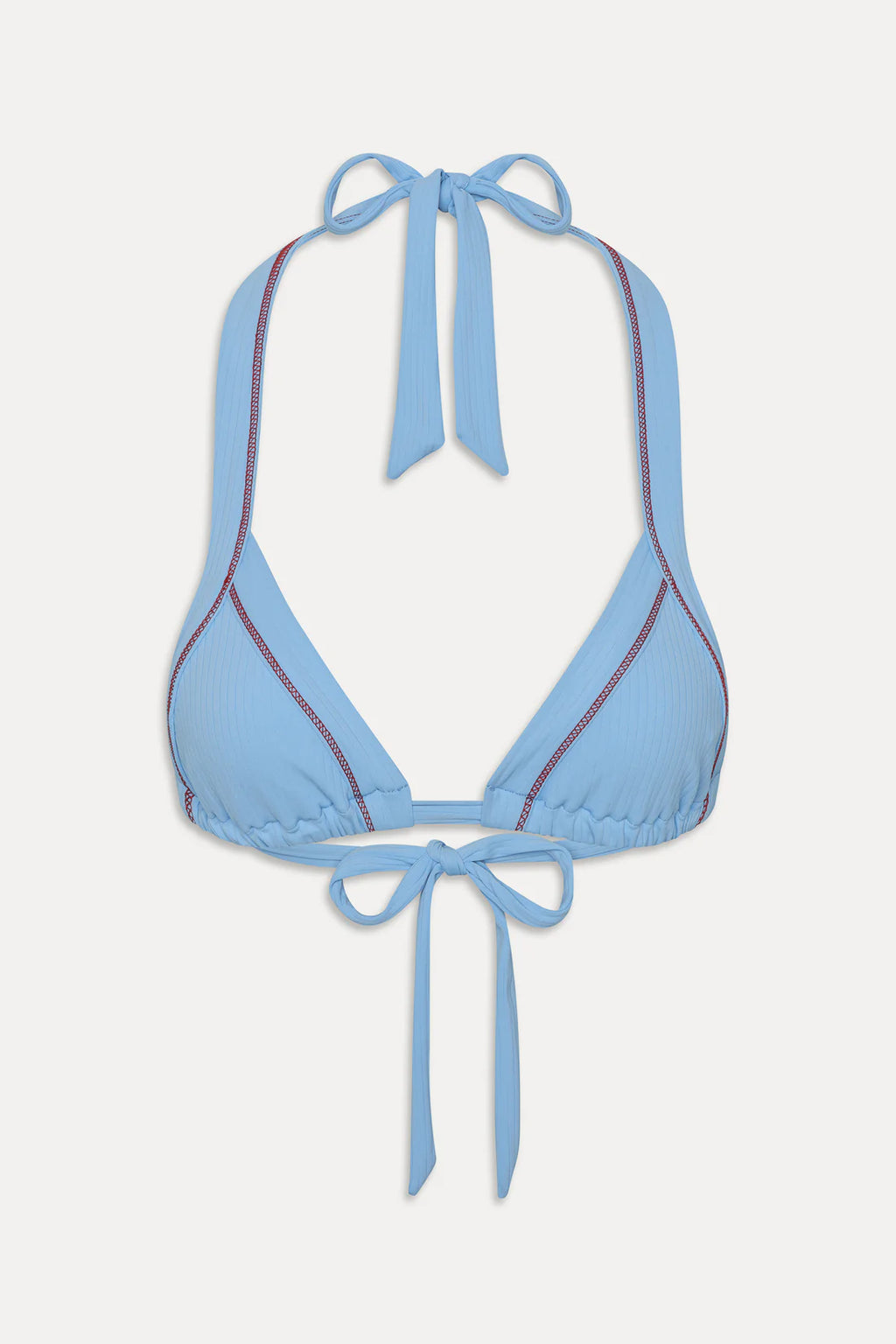 Frankies Bikinis Taite Ribbed Top - Capri Sky