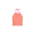 Kulani Kinis Chevron Knit Halter Crop Top - Sundrenched