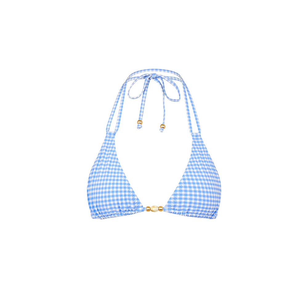 Kulani Kinis Simple Strap Halter Bikini Top - Skinny Dip