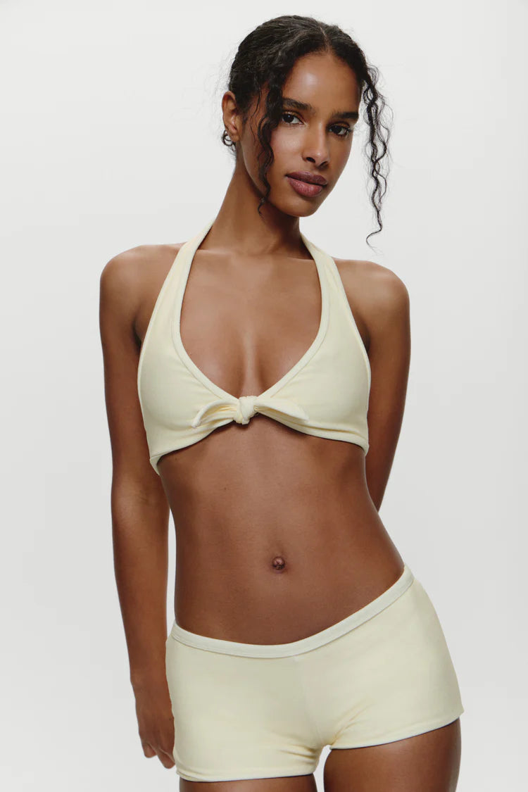 Frankies Bikinis Jayne Terry Top - Lemon