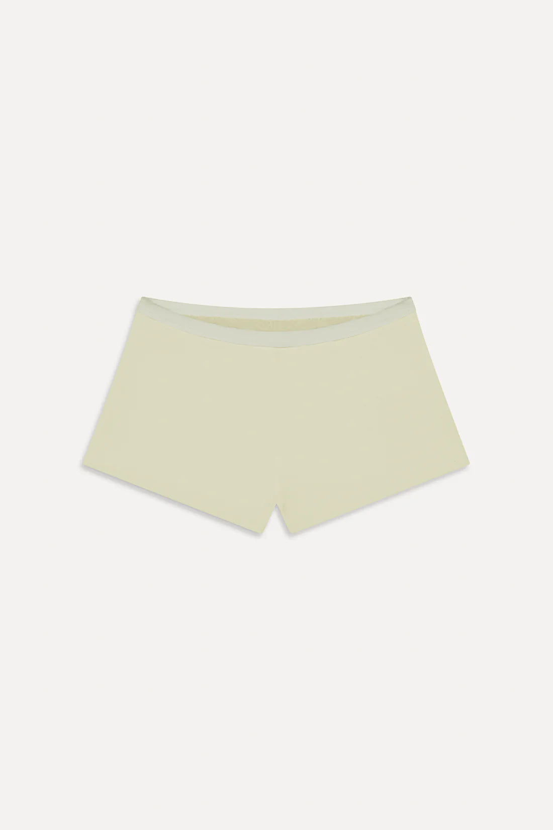 Frankies Bikinis Caster Terry Bottom Cheeky Boy Shorts- Lemon