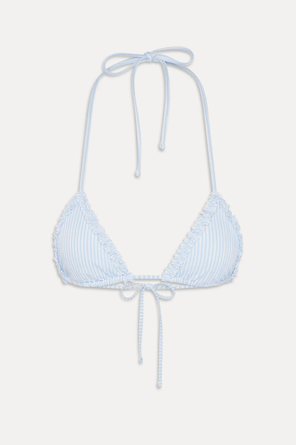 Frankies Bikinis Nick Seersucker Ruffle Top