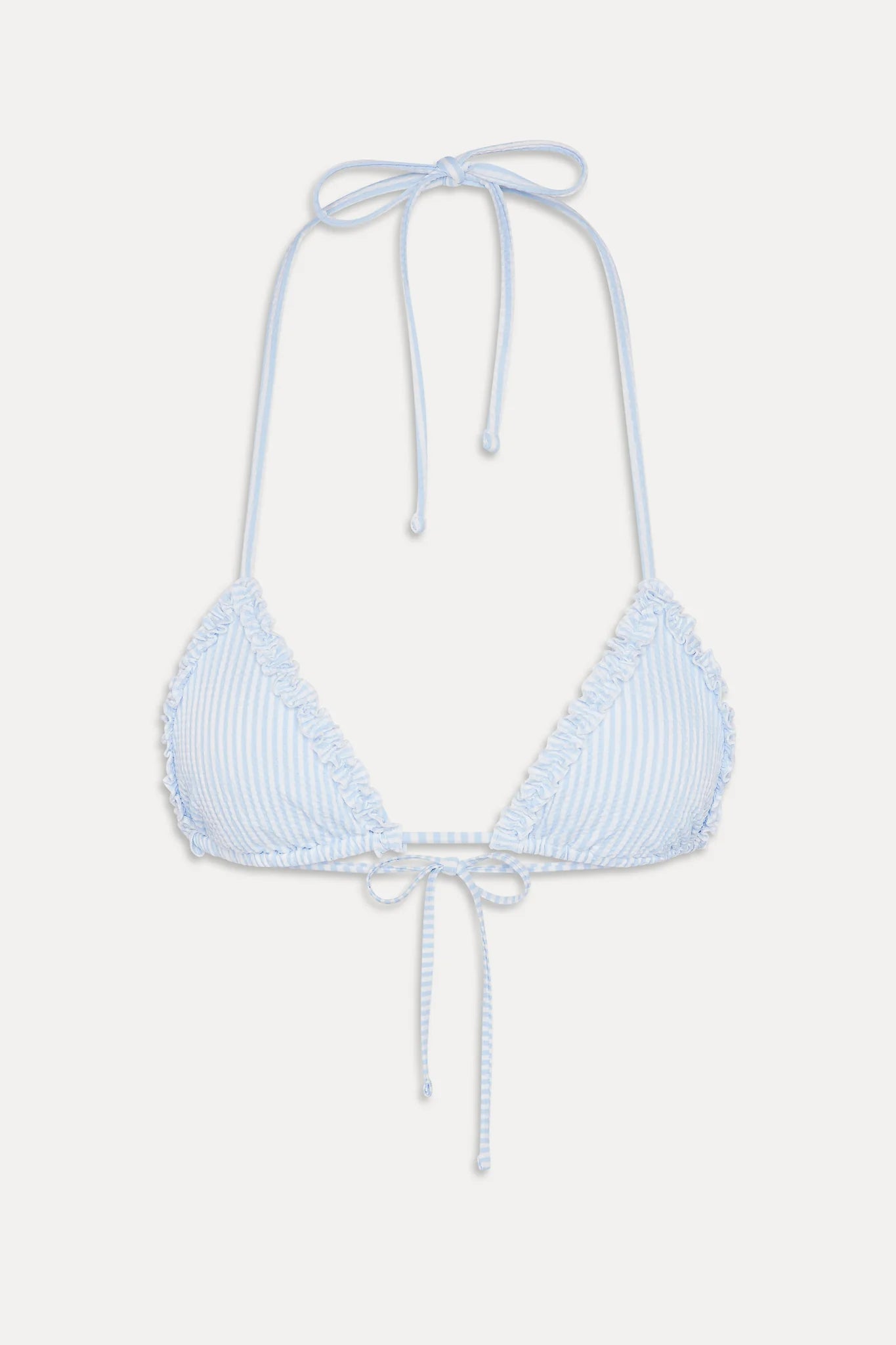 Frankies Bikinis Nick Seersucker Ruffle Top