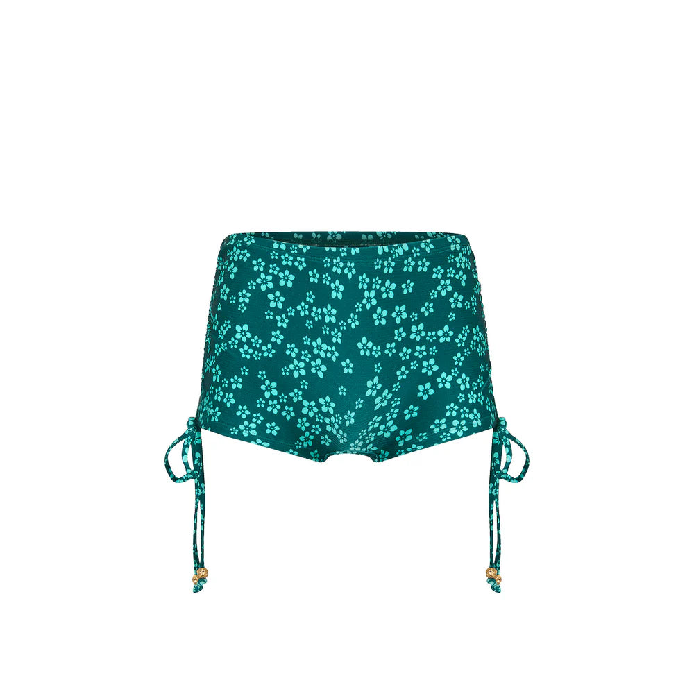 Ruched Tie Cheeky Swim Short - Moonkiss