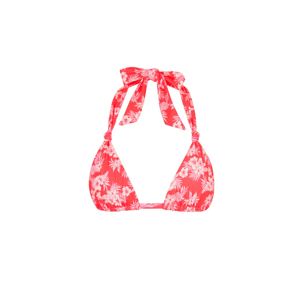 Soft Knot Halter Bikini Top - Island Punch