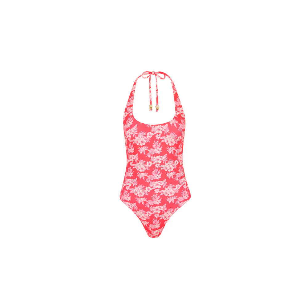 Scoop Halter Cheeky One Piece - Island Punch