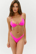 Frankies Bikinis Amore Beaded Top Sea Star Pink