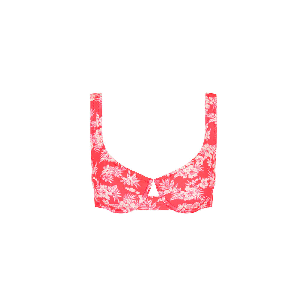 Kulani Kinis Underwire Tie Back Bikini Top - Island Punch