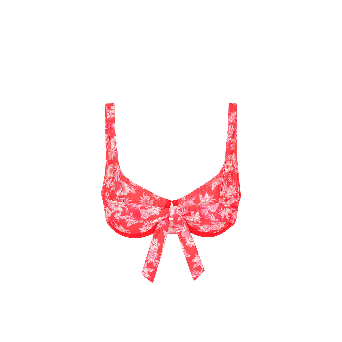 Kulani Kinis Underwire Tie Back Bikini Top - Island Punch